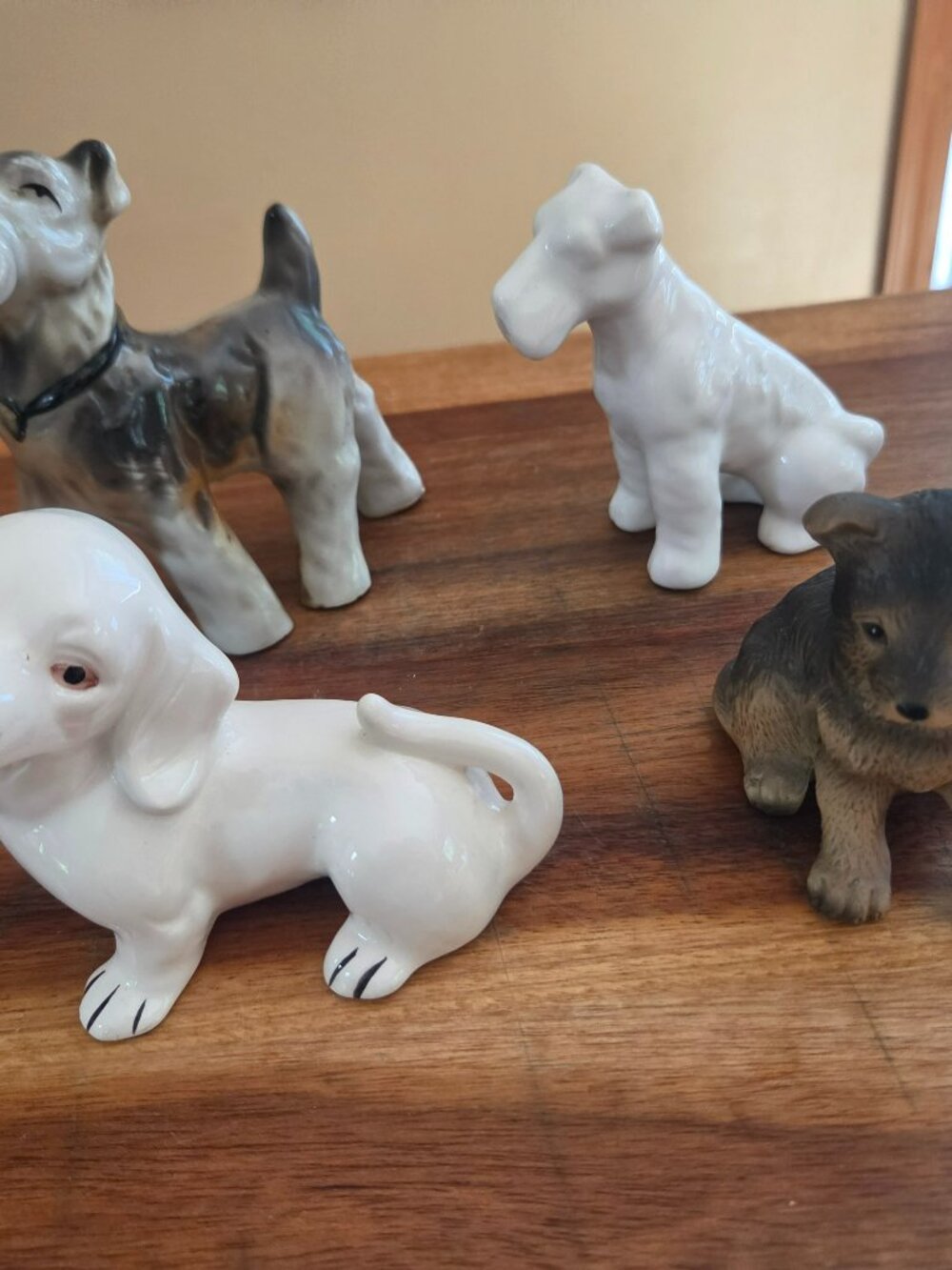 SET OF FOUR DOG STATUES SO CUTE